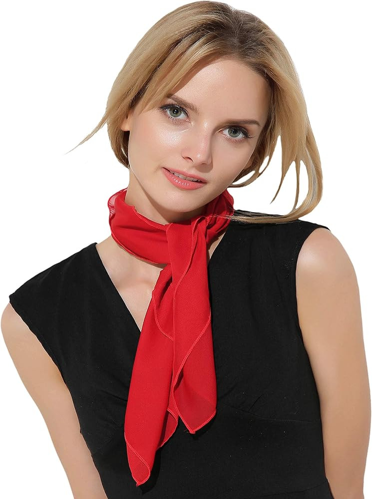 Fairycece Sheer Chiffon Scarf 26"x26" Square | Amazon (US)