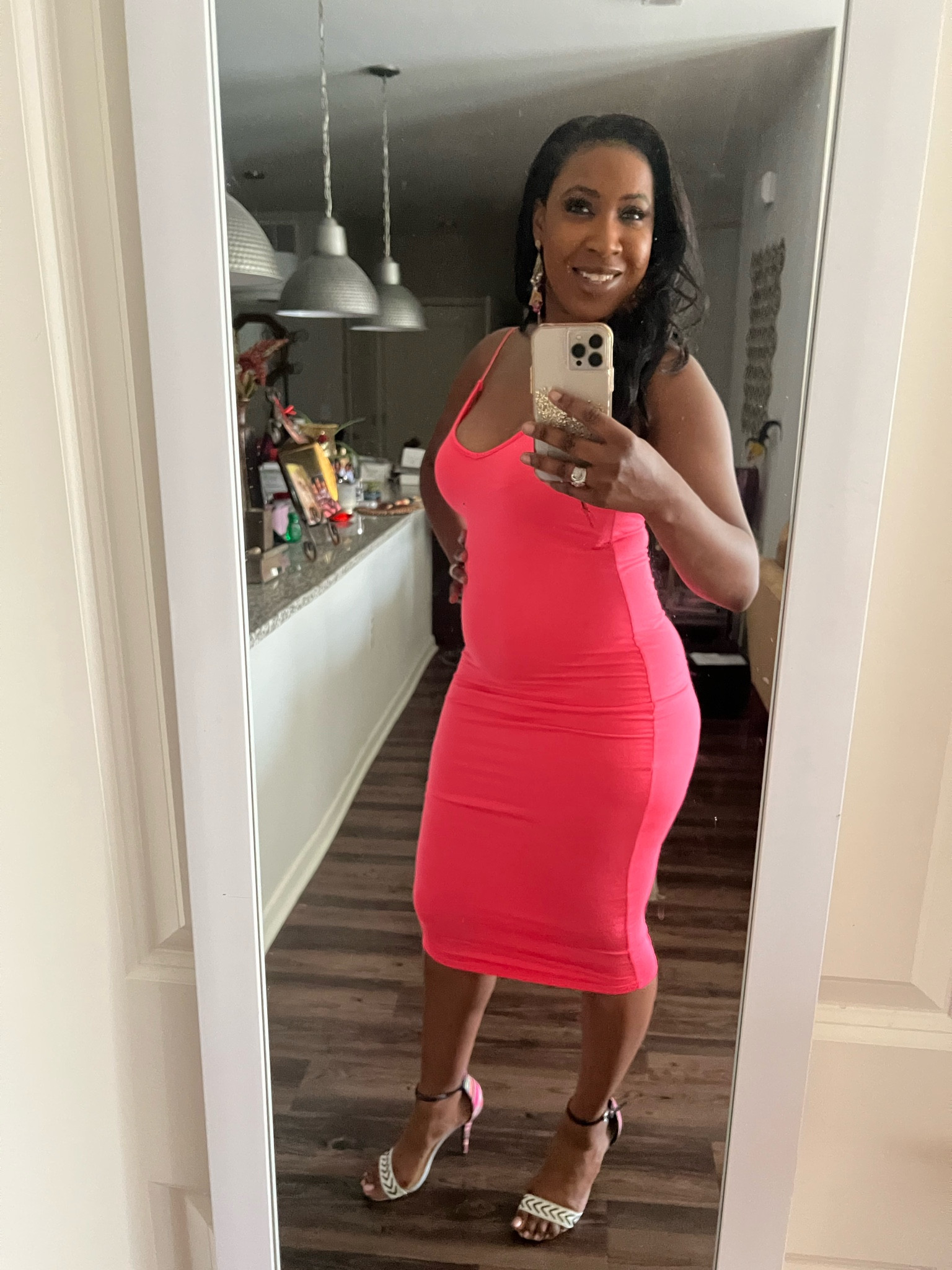 Dressed to impress in hot pink and floral sandals, this look is perfect for any occasion! Get ready to turn heads, ladies! 💖🔥 

#OutfitInspo #DateNightOutfit #OOTD

#LTKU #LTKStyleTip #LTKOver40