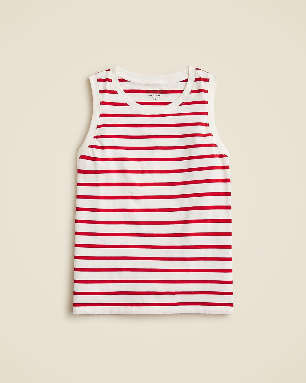 Pima cotton muscle tank top in stripe | J. Crew US