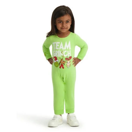 The Grinch Baby Unisex "Team Grinch" Coverall, Sizes 0/3M-24M | Walmart (US)