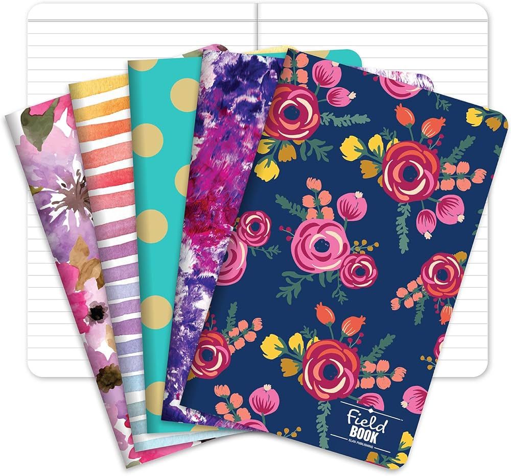 Elan Publishing Company Field Notebook / Journal - 5"x8" - Assorted Patterns - Lined Memo Book - ... | Amazon (US)