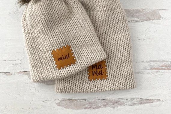 Mama + Mini Beanie set, Mommy and me beanie set, Matching beanie set | Etsy (US)