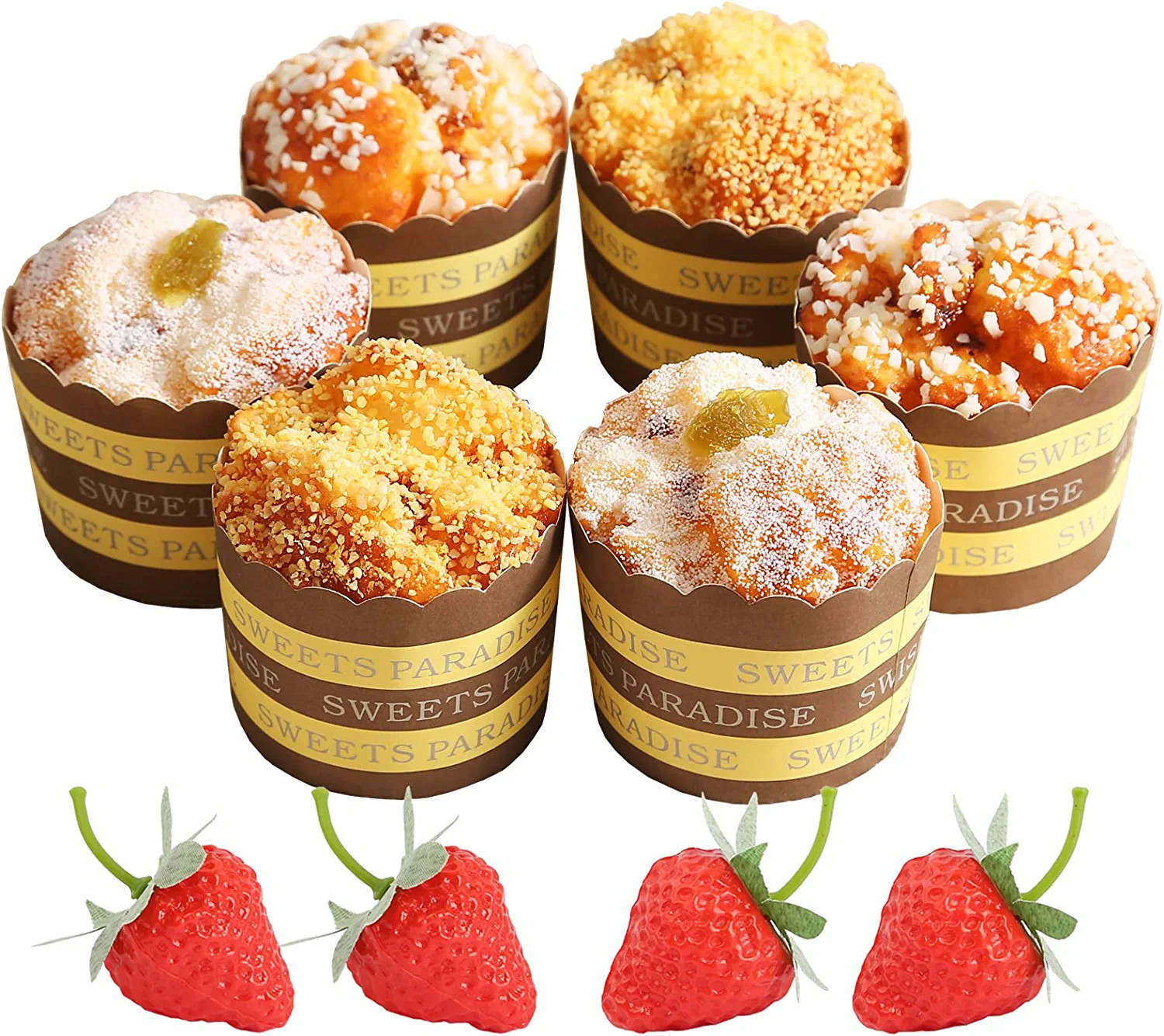 Joeabor Fake Cupcake Decor Set - Artificial Cupcakes for Display, Faux Cupcakes for Decoration, F... | Amazon (US)