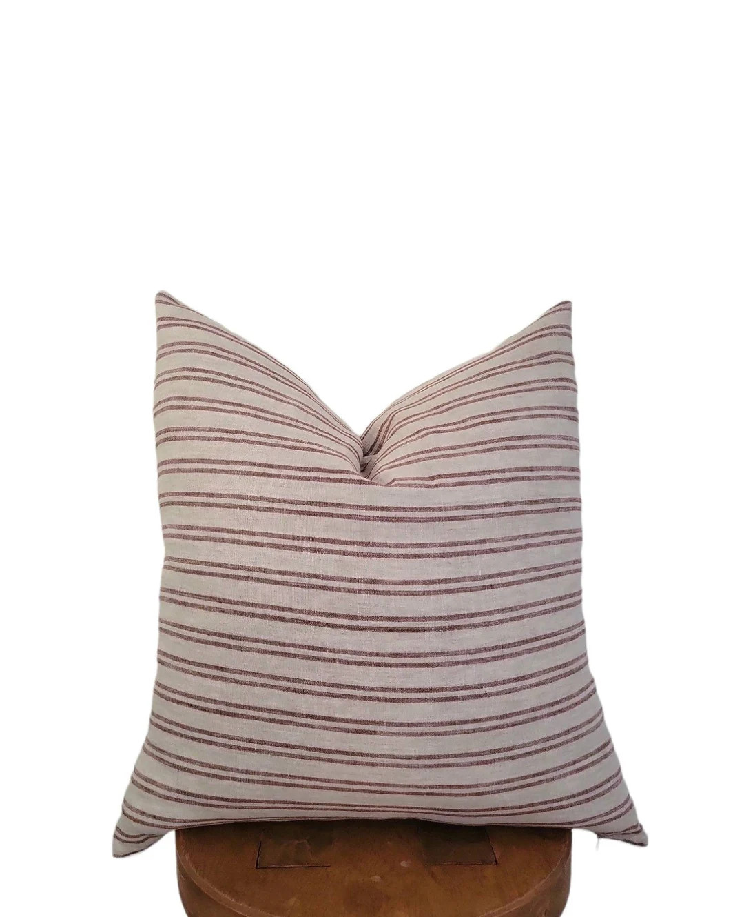 BROOKS || linen with brown rust stripe pillow cover | Etsy (US)