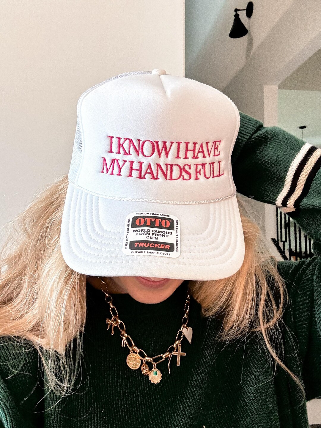 I Know My Hands Are Full Hat Mom Hat Mom Trucker Hat Funny Trucker Hat Mother's Day Gifts for Mom... | Etsy (US)