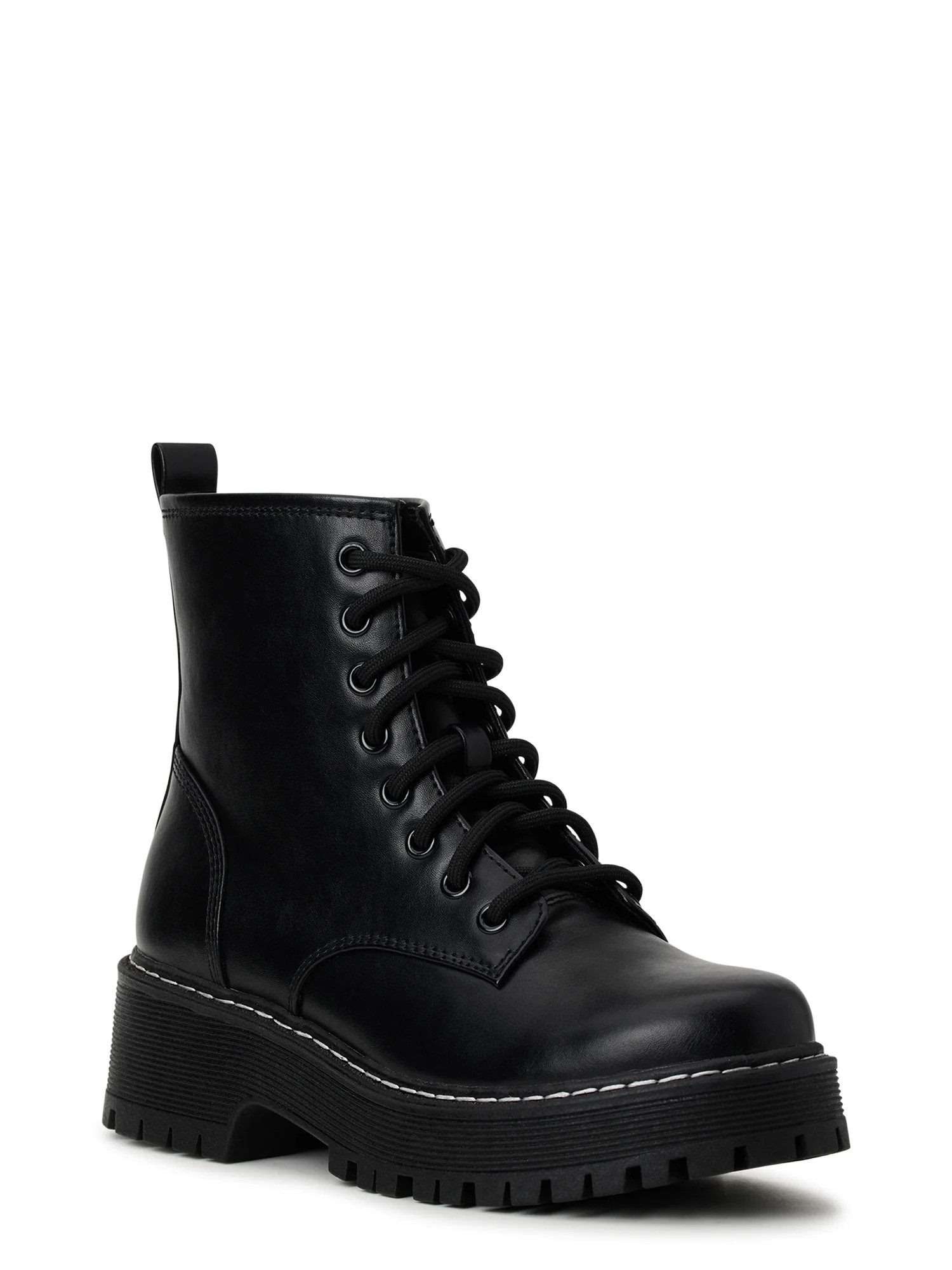 No Boundaries Women's Combat Boots, Sizes 6-11 & Wide Width | Walmart (US)