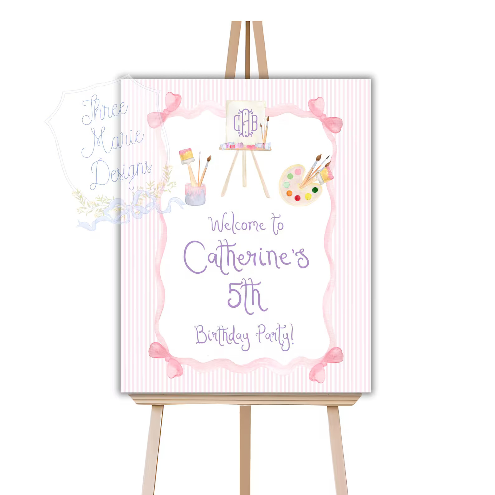 Pink Art Party Welcome Sign | Editable Welcome Signage | Arts and Crafts Invite | Art Studio Part... | Etsy (US)