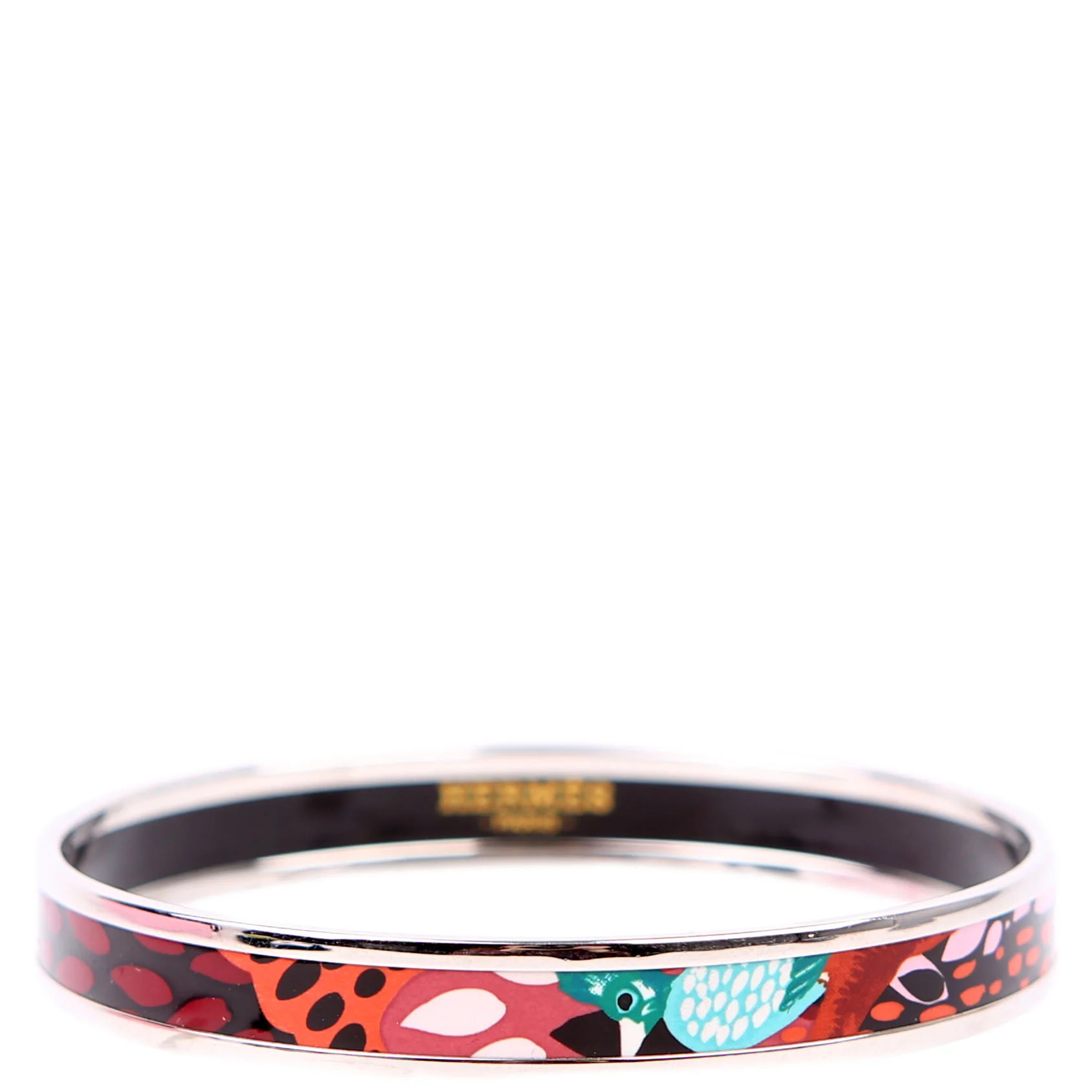 Printed Enamel Narrow Bangle Bracelet | Keeks Designer Handbags