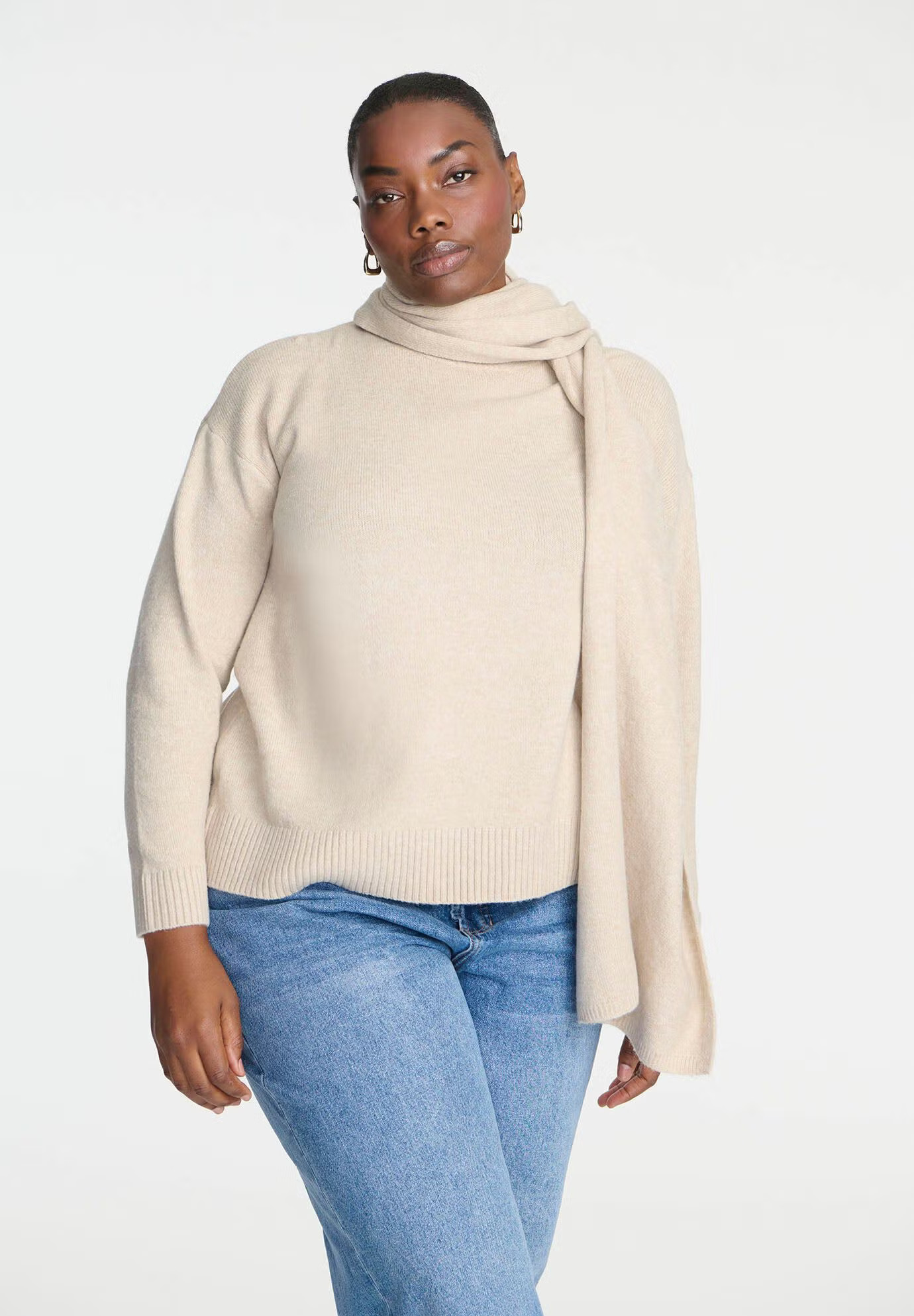 Scarf Neck Sweater | Eloquii