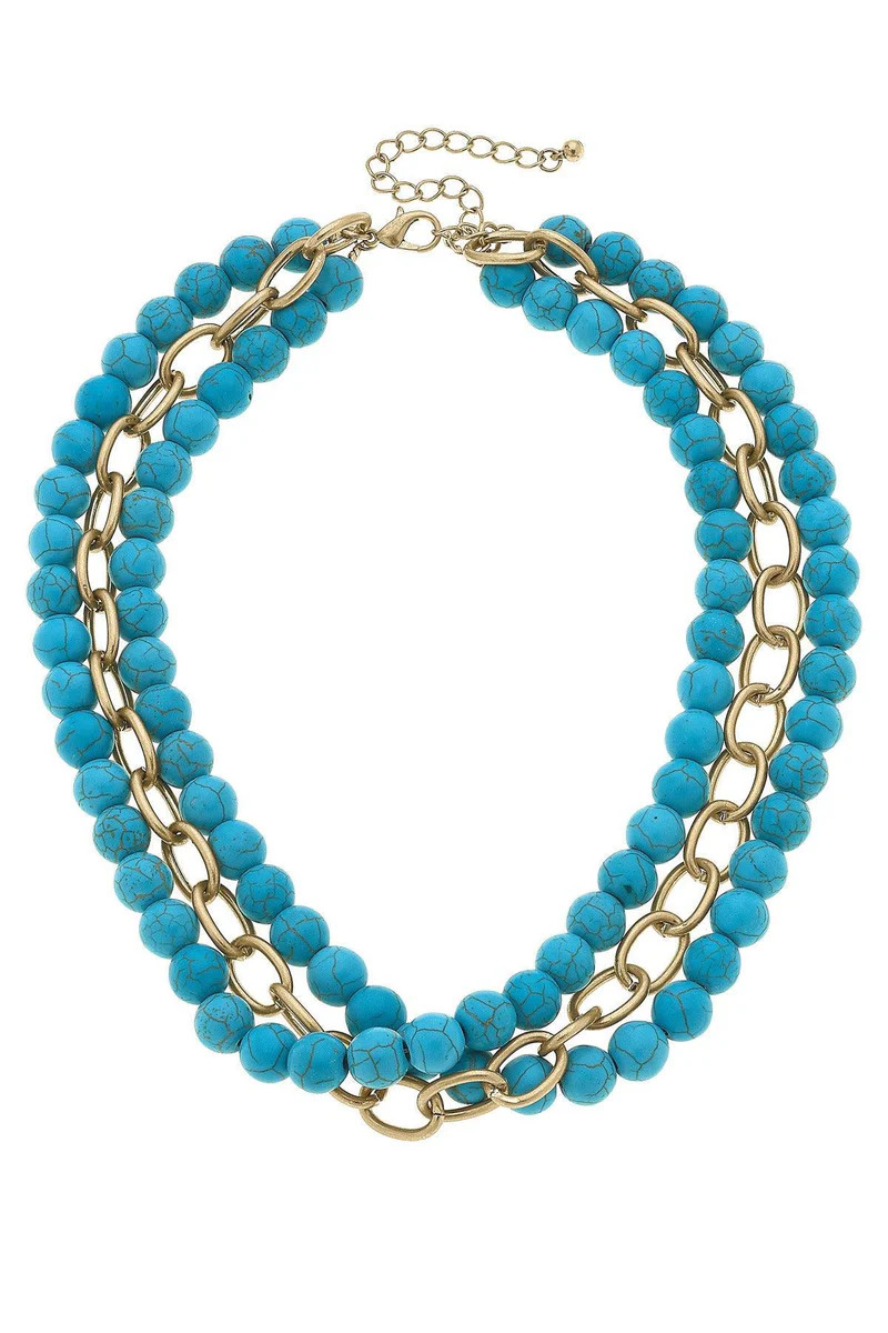 Kaycee 3-Row Turquoise Necklace | CANVAS