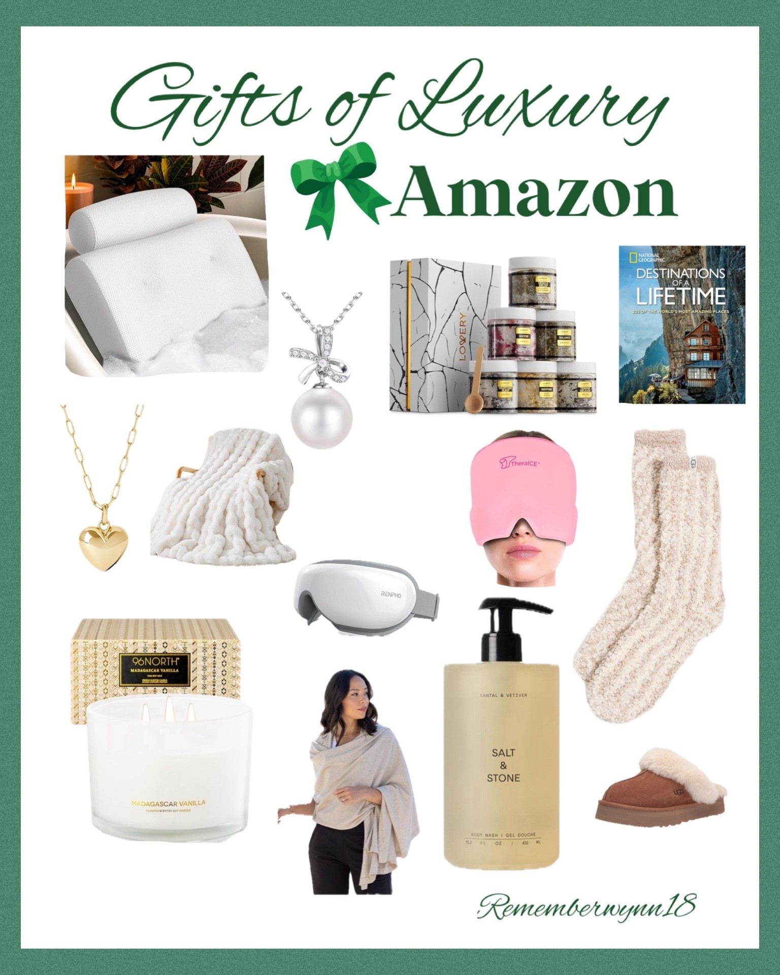 Luxurious gifts for her

Salt & Stone
Faux fur throws
Ugh slippers
Ugg socks
Heart pendants
Luxury candles
Gifts for mom
Bath pillow 
Coffee table books 
Rememberwynn18

#holidaygifts 
#christmasgiftsforher
#holidaygiftguide
#lastminuteshopping
#winterfavorites2025
#bestsellingshoes


#LTKGiftGuide #LTKmomlife #LTKHoliday