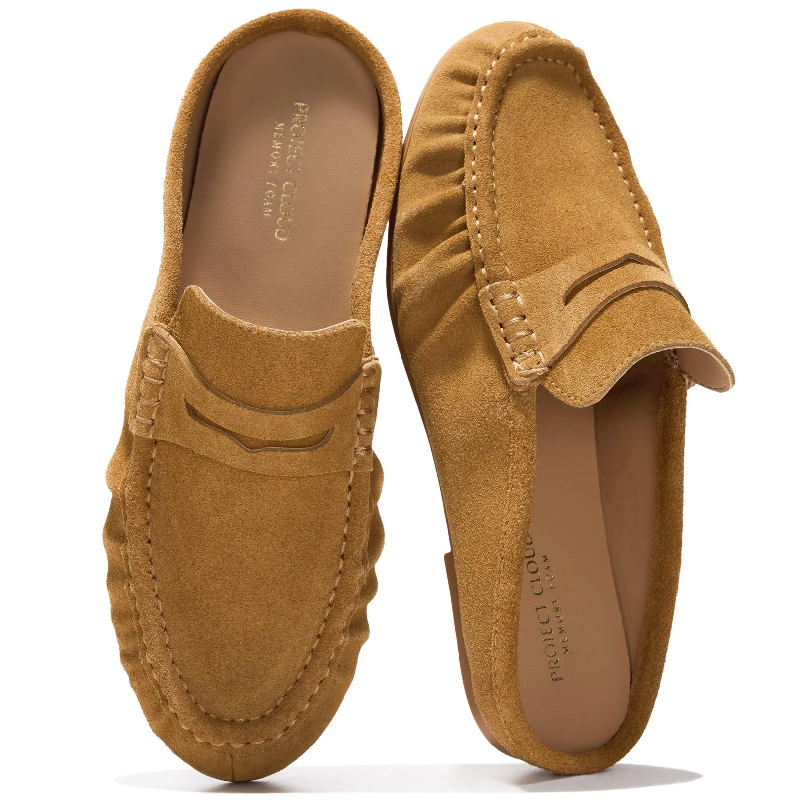 Project Cloud Women's | 100% Genuine Leather Penny Loafers | Memory Fo | Project Cloud