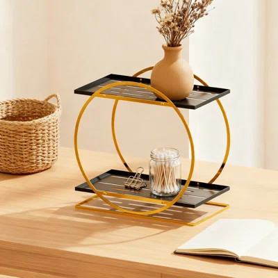 2-Tier Perfume Organizer Stand For Dresser And Vanity, Spacious Round Cosmetic Display Shelf For Fragrances, Makeup, And Skincare Products | Wayfair North America