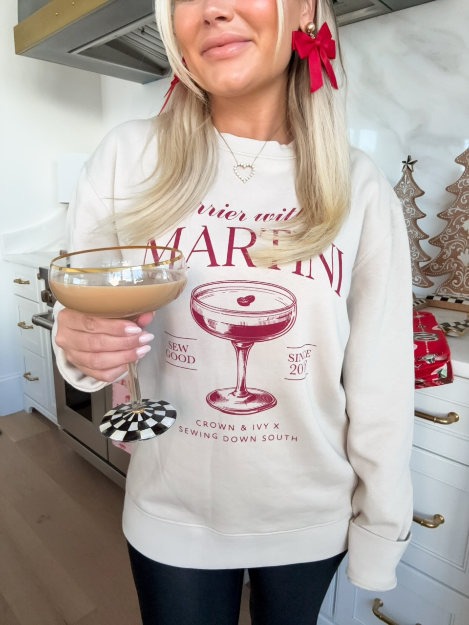 Now all I need is a red lip 🎀💋
Holiday hosting mode: on. From the tree to the table, I’ve been decorating, baking, and adding touches of the Sewing Down South x @belk holiday collection throughout our home (limited time launch 10.27) - soft holiday colors, pretty bows, and all the Southern charm that makes this season feel so special.
The clothing and accessories are just as beautiful - elegant, festive, and perfect for a little sparkle while hosting at home. ✨  #BelkPartner 

 #LTKGiftGuide #LTKHoliday #LTKSeasonal