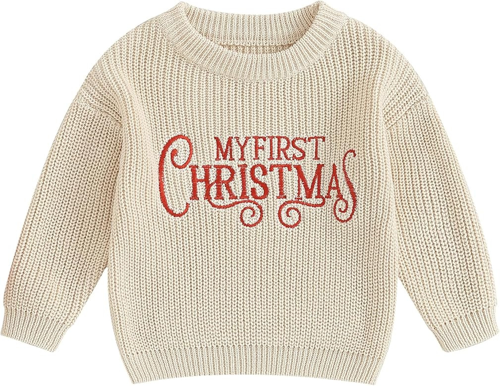 Infant Baby Boy Girl Oversized Knit Sweater Chunky Long Sleeve Pullover Sweater Shirts Warm Fall ... | Amazon (US)