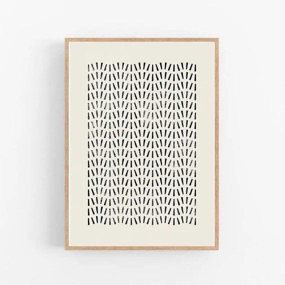 Abstract black and white Geometric mid Century art Printable wall art Color block wall art  Moder... | Etsy (US)