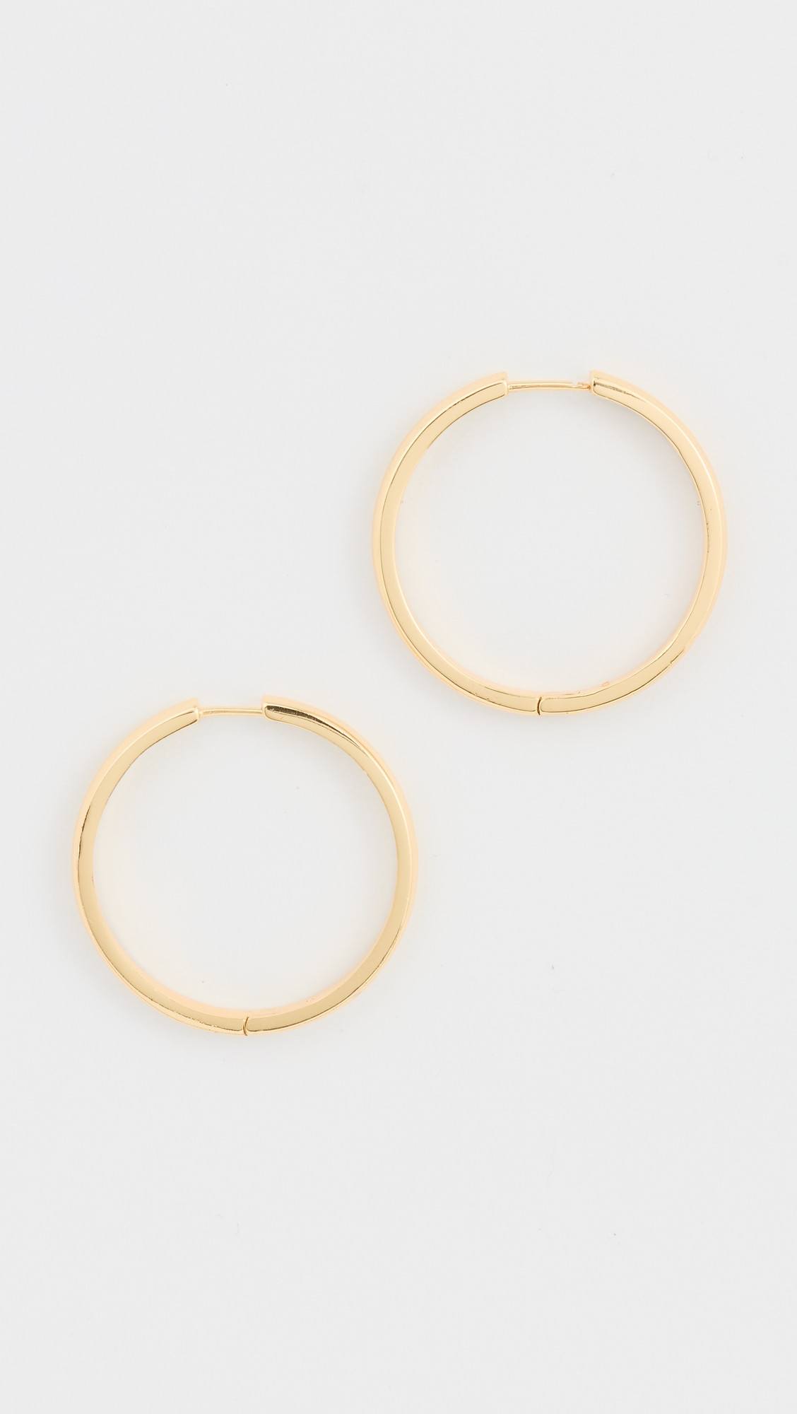 Madewell Perfect Large Hoop Earrings Warm Gold One Size | Shopbop