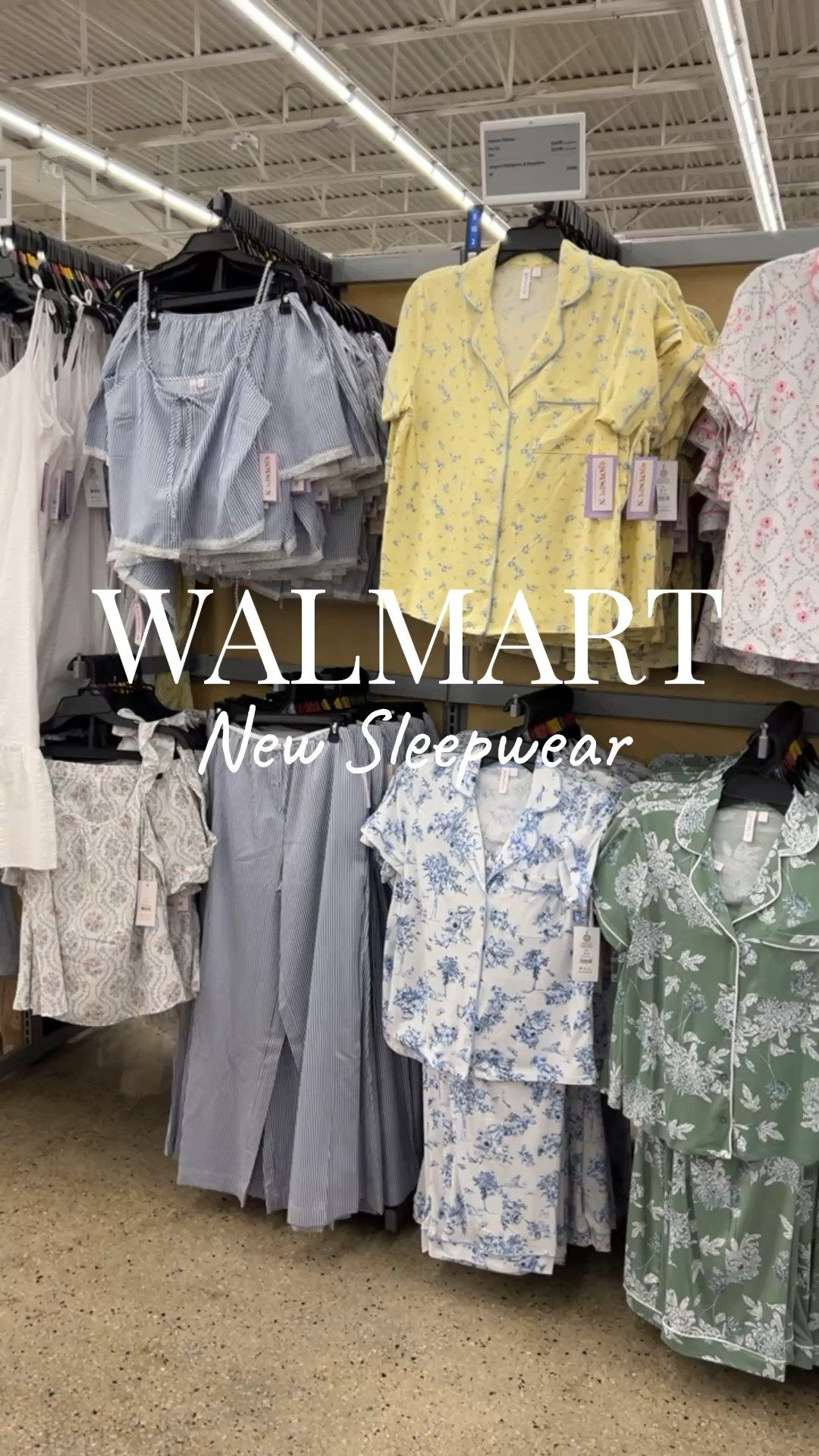 New pajamas at Walmart, many are cotton blends! The nightgowns are very thin and lightweight but oh so pretty. I love the notch collar sets. Fit is true to size. #walmartfashion 