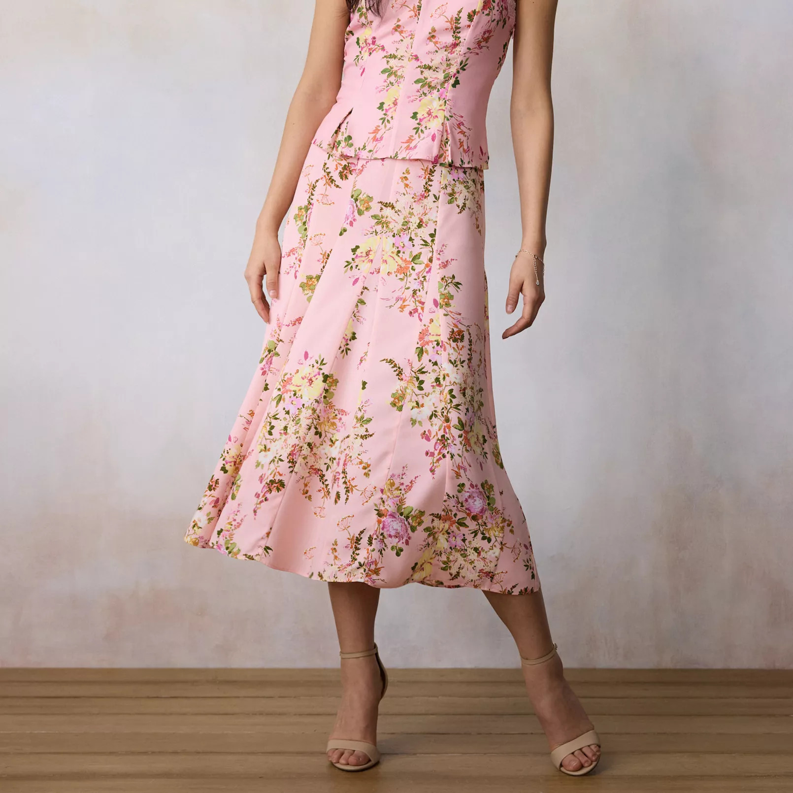 Women's LC Lauren Conrad High-Rise Godet Midi Skirt | Kohl's