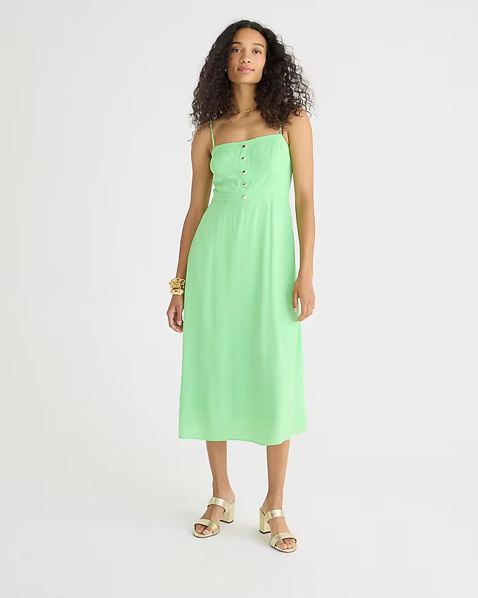 Squareneck A-line midi dress | J.Crew US