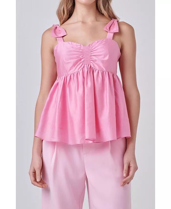 endless rose Women's Bow Accent Top - Macy's | Macy's