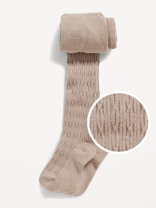 Solid Cable-Knit Tights for Toddler Girls | Old Navy (US)