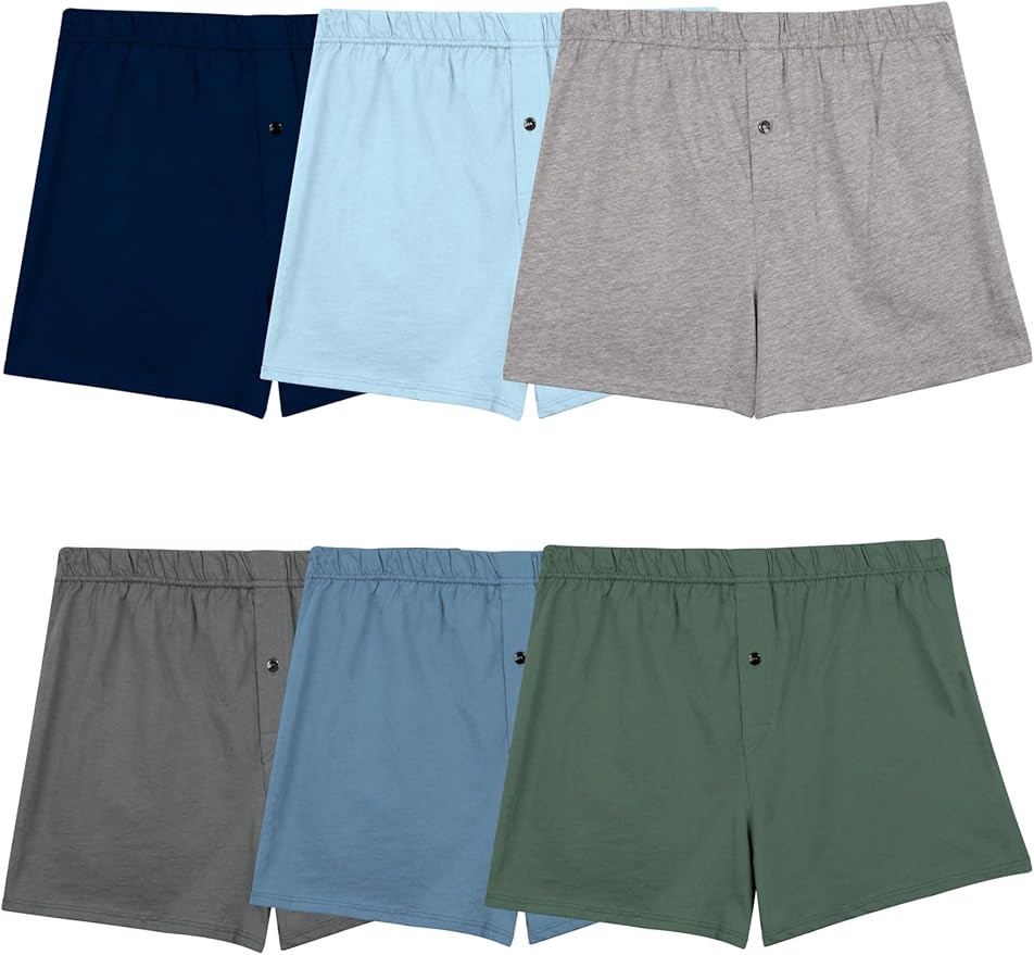 Fruit of the Loom mens Men's Tag Free Knit Boxer Shorts, Relaxed Fit, Moisture Wicking, Assorted ... | Amazon (US)