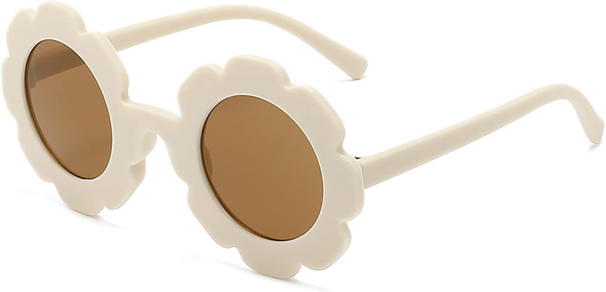 Round flower Sunglasses for Kids Girl Boys Matte Coloful Sunflower Shades Outdoors UV400 Protecti... | Amazon (US)