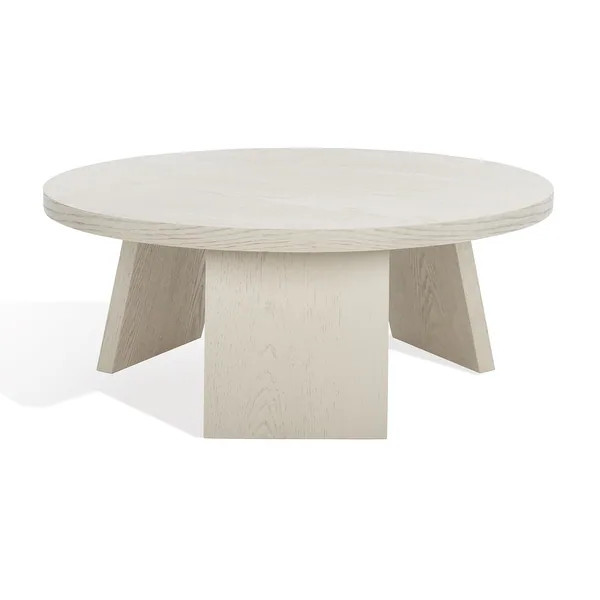 SAFAVIEH Couture Julianna Modern Wood Coffee Table - 36 in. W x 36 in. D x 15 in. H - White Washe... | Bed Bath & Beyond