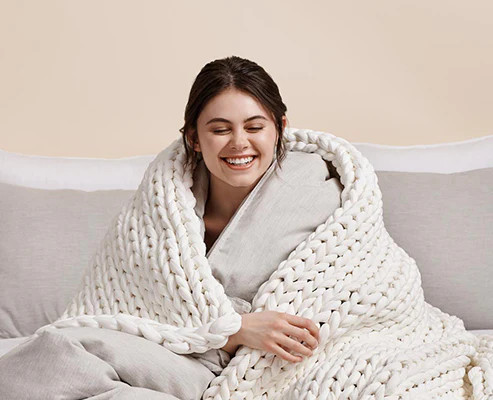 Knitted Weighted Blanket - 100% Cotton - Cotton Napper | Bearaby US