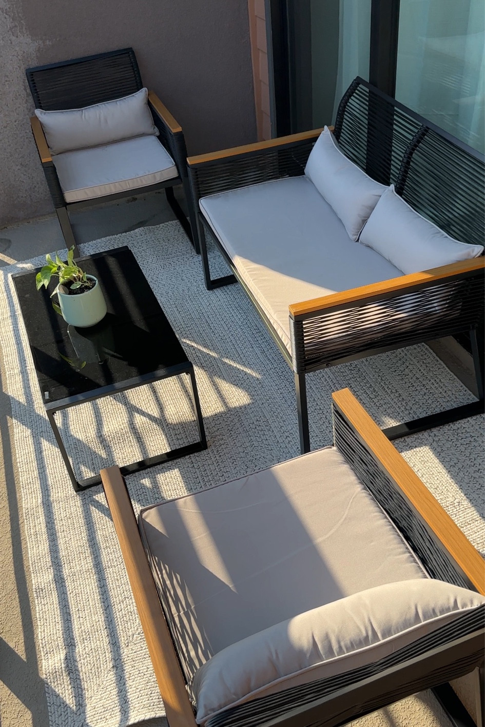 small balcony set up (furniture & decor)

#LTKSummerSales #LTKHome #LTKSeasonal