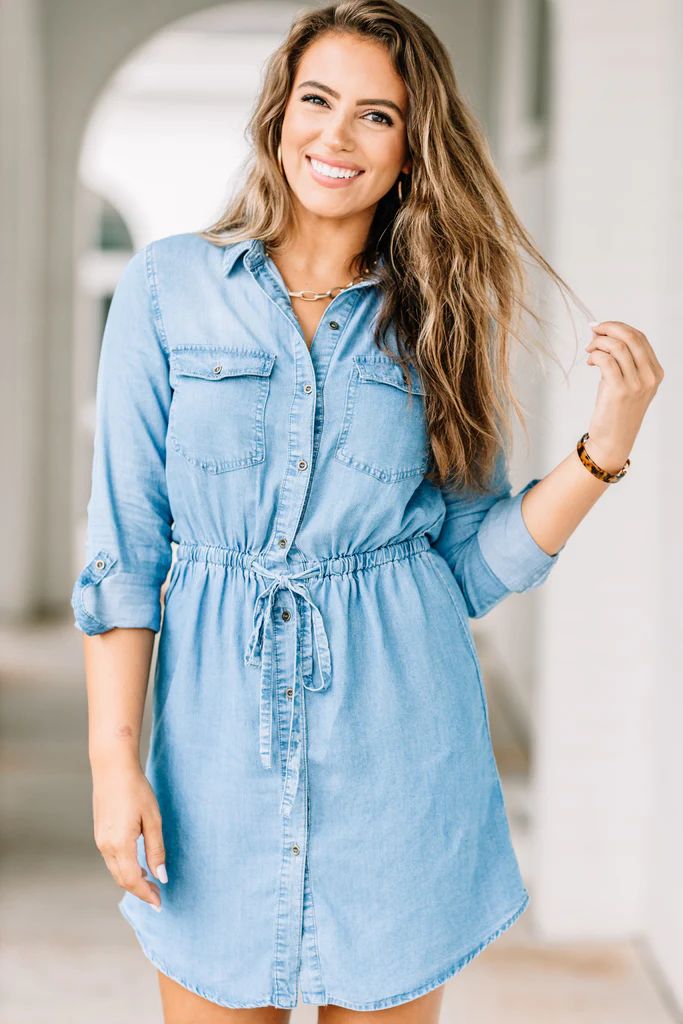 Prove You Right Blue Chambray Dress | The Mint Julep Boutique
