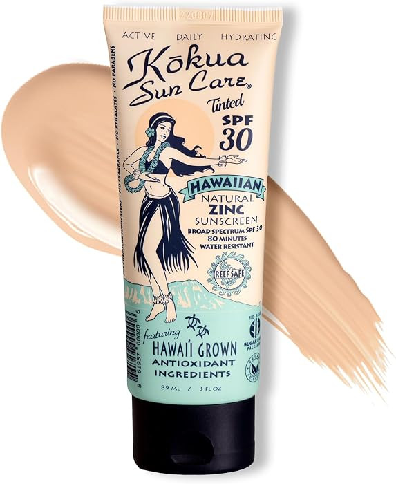 Kokua Sun Care Hawaiian Reef Safe SPF 30 | Zinc Oxide | Tinted Mineral for Face & Body | Sun Prot... | Amazon (US)