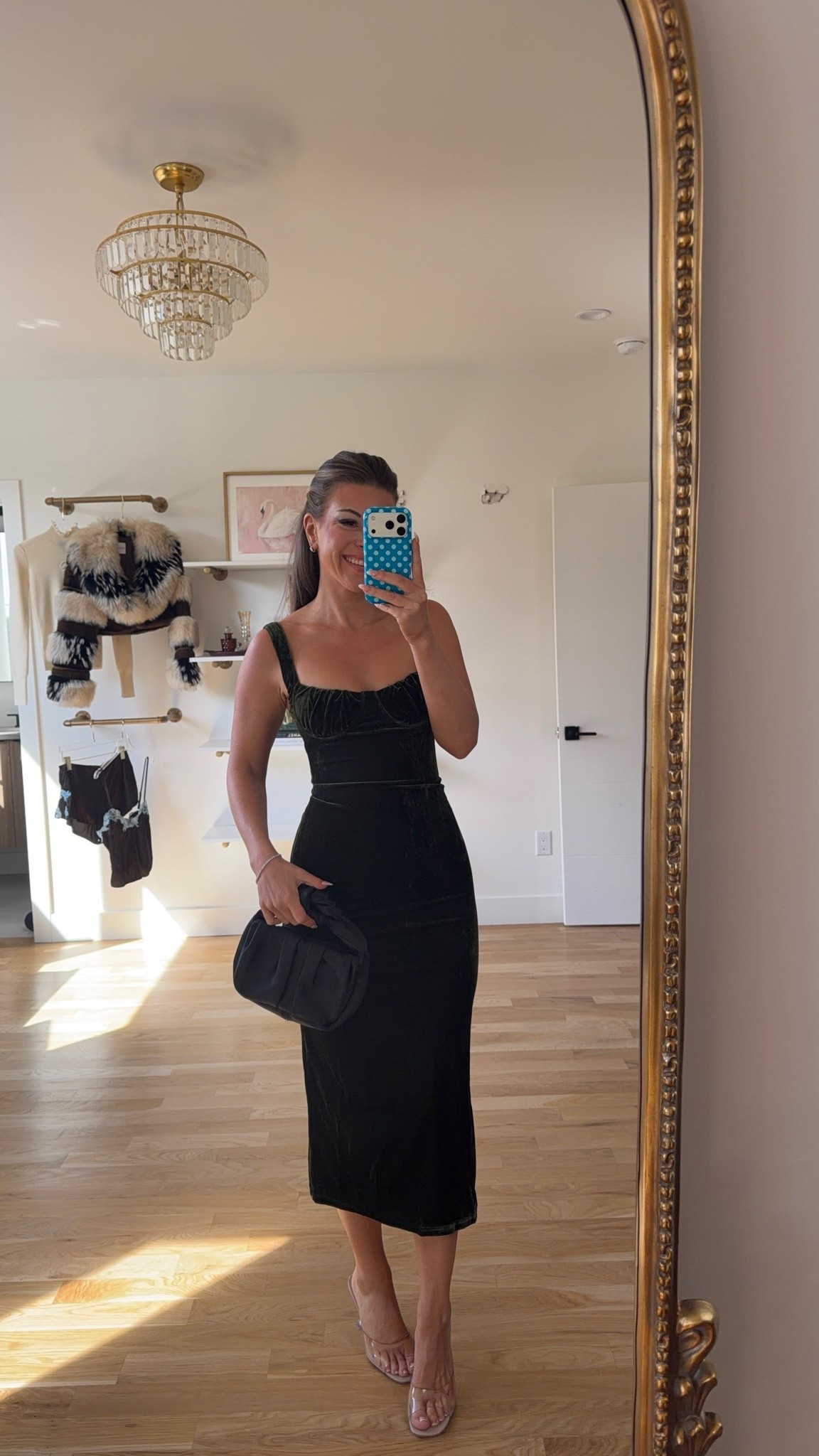 olive green fitted velvet midi with wide straps and a ruched square neckline vici fall and winter wedding guest and special occasion dress ✨

codes -
vici: emerson30 
lulus: emerson20 (first purchase) 
electric picks: emerson20 

In 5’4” and wearing my usual smalls

fall event, fall wedding guest dresses, cocktail dresses, semi-formal dresses, black tie wedding guest dresses, destination wedding guest dresses, garden party dresses, wedding guest outfit ideas

#LTKSeasonal #LTKWedding #LTKgrwm