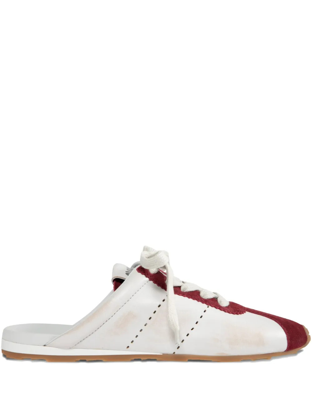 Miu Miu lace-up mule sneakers - White | Farfetch Global