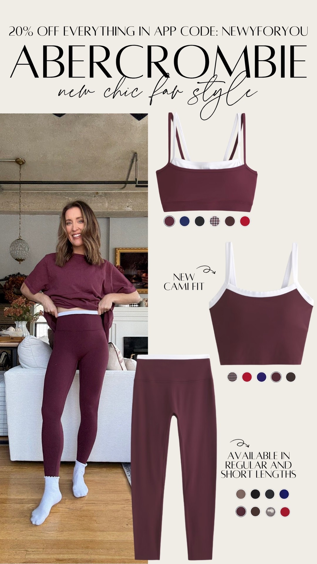 My favorite YPB leggings and sports bra plus a new cami fit that is so cute! Comes in tons of colors and 20% off everything at Abercrombie when you shop in app with code: NEWFORYOU 



#LTKSaleAlert #LTKStyleTip #LTKActive