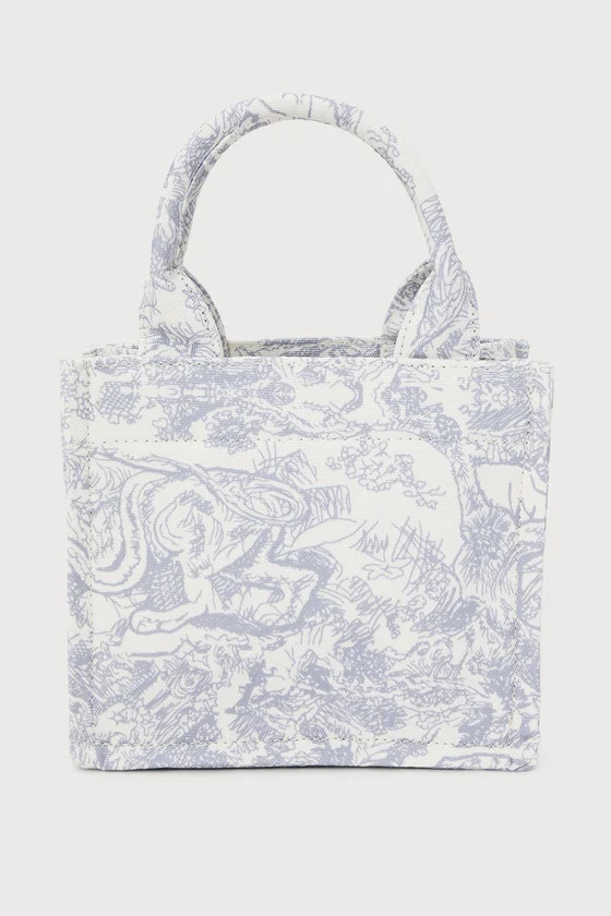 Got It All Light Blue Toile Print Mini Tote Bag | Lulus (US)