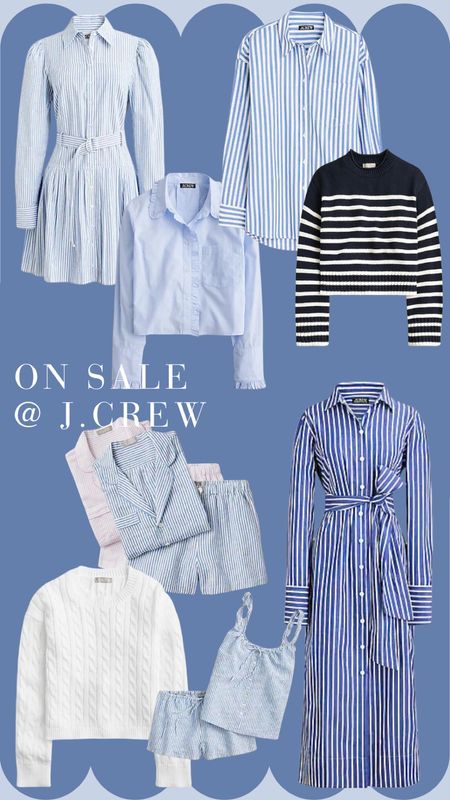On sale at J.crew! All of these are at least 30% off and getting me so so excited for summer 

// summer sweaters, linen summer outfits, linen shorts, summer button-down, summer workwear, white and blue outfits, blue stripes, pajama sets, feminine work outfits 

#LTKfindsunder100 #LTKsalealert #LTKworkwear