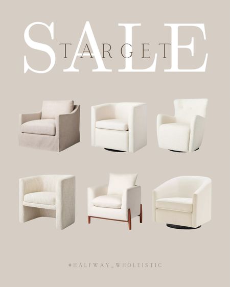 Shop these Target chairs on sale now! Take 20-30% off 👏🏻 I have the first chair in the mushroom linen color and it’s such a great designer look for less. It swivels too! 

Home decor. Target decor. Studio McGee. 

#LTKStyleTip #LTKHome #LTKSaleAlert