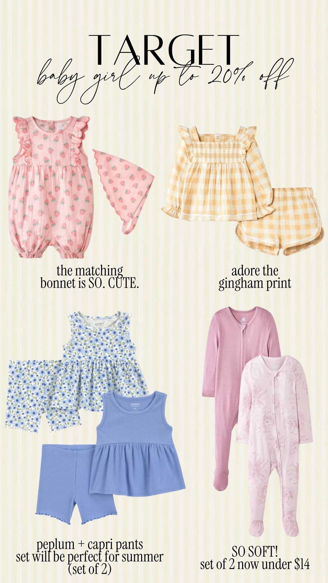 Adorable baby girl clothes are up to 20% off at @Target 