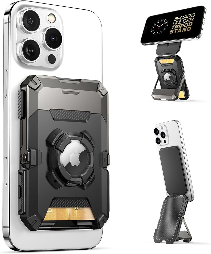 SUPCASE for MagSafe Wallet with AirTag Holder, Phone Stand Card Holder Tripod for iPhone 16/15/14... | Amazon (US)