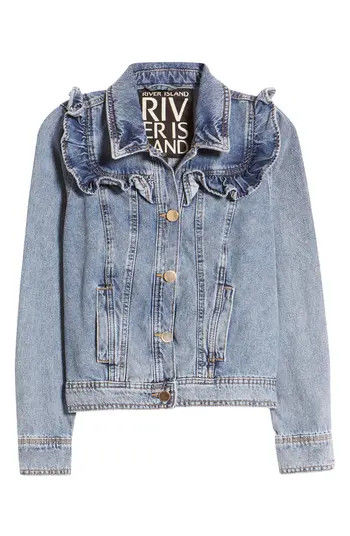 Frill Denim Trucker Jacket | Nordstrom