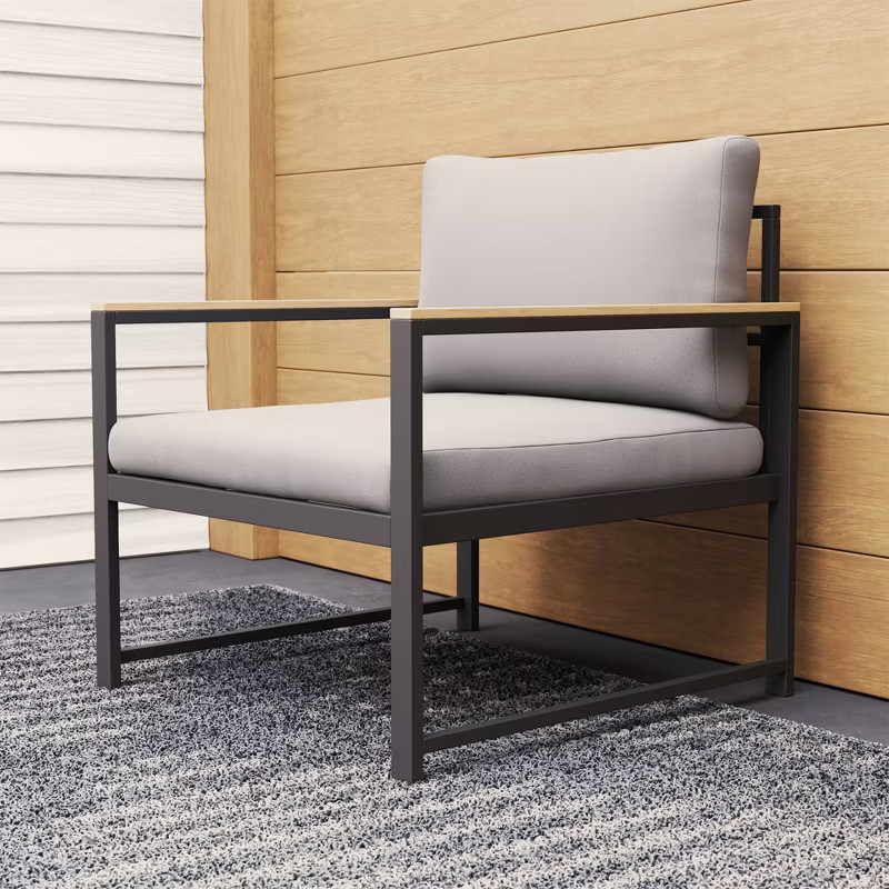 Outdoor Metal Chair with Seat Cushion - Brookside Home | Target