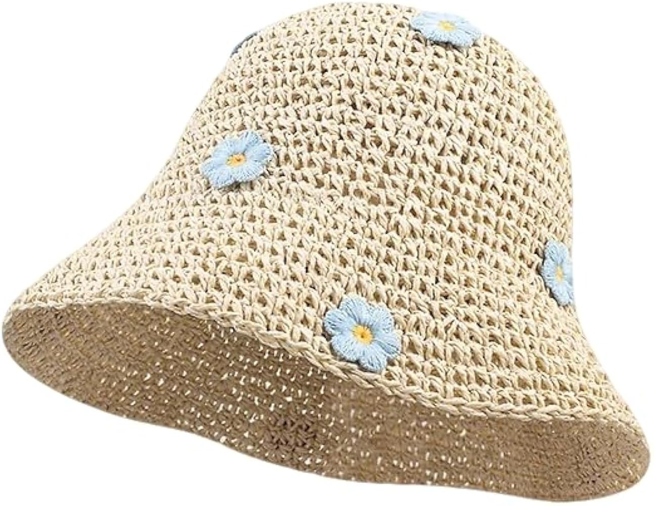 Straw Cowboy Hat Cowgirl Hat Woven Sun Hats Shapeable Brim Travel Vacation Beach Sun Hats for Men... | Amazon (US)