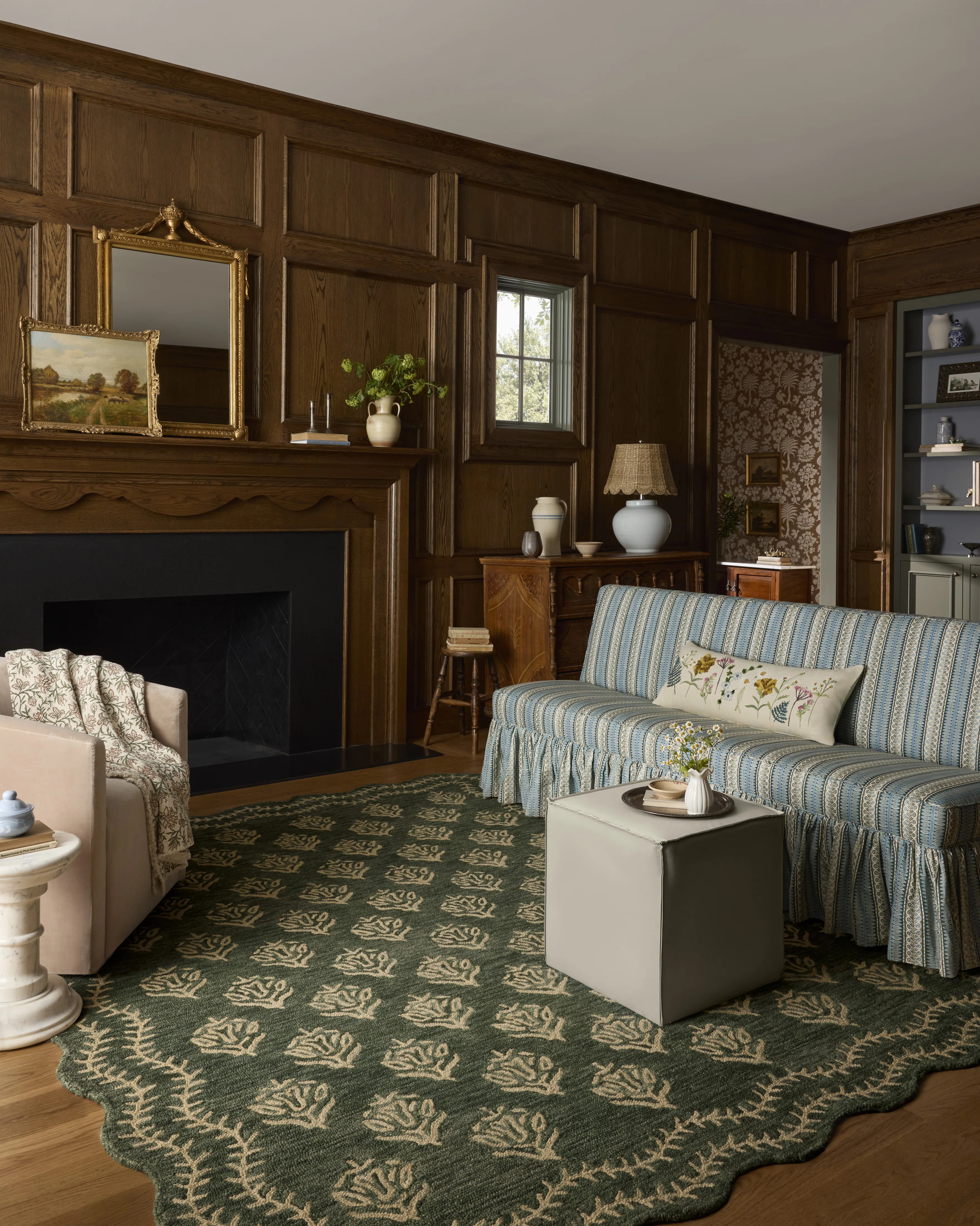 Rifle Paper Company x Loloi Lisette Forest / Oatmeal  Area Rug | Wayfair North America