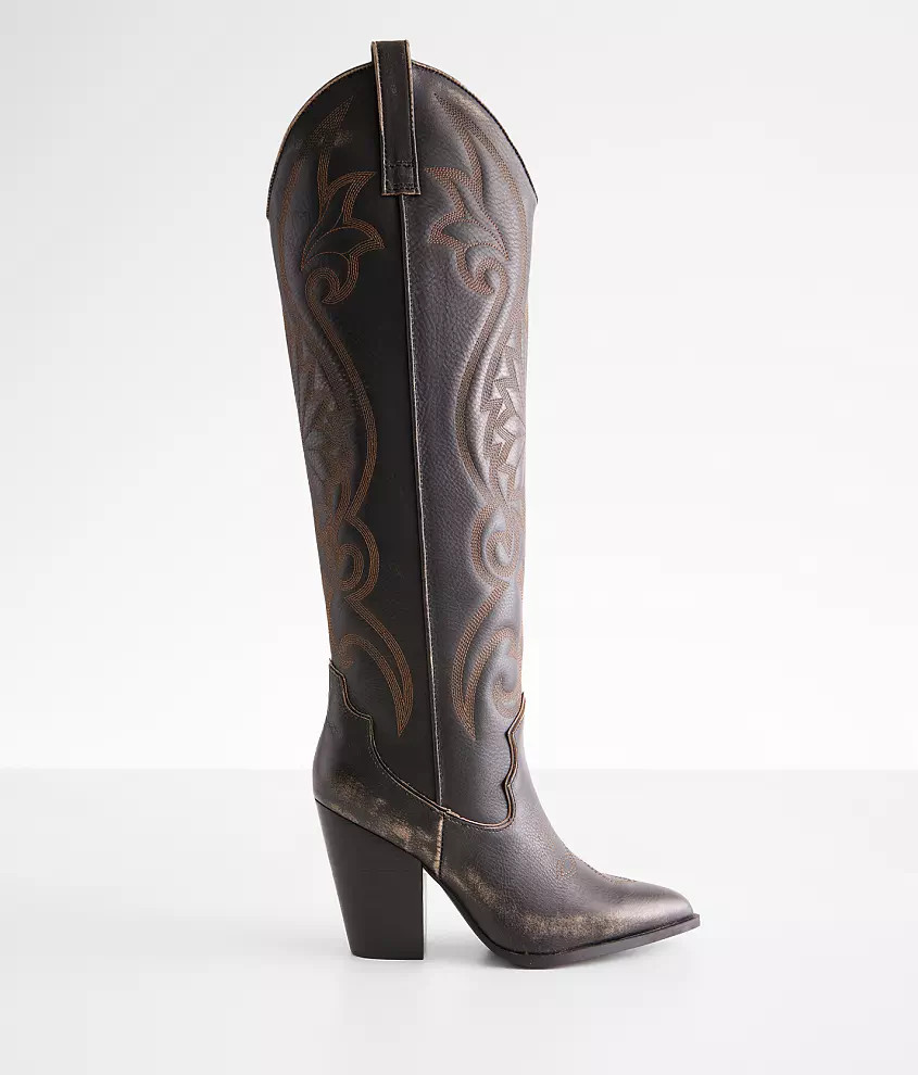 Lashes Western Leather Tall Boot | Buckle
