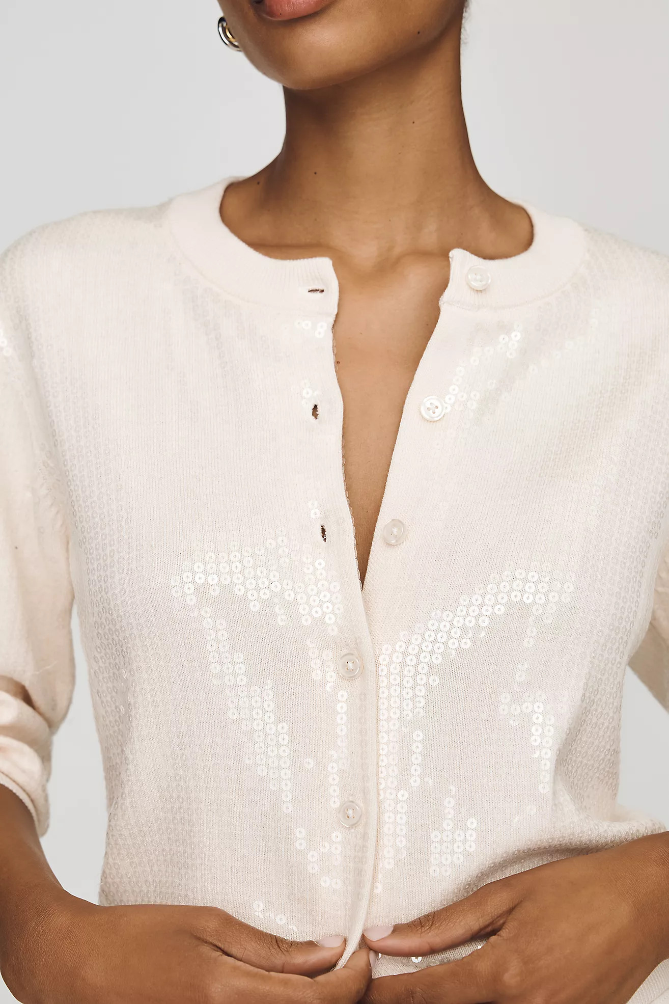 Baum und Pferdgarten Caylee 100% Cotton Sequin Cardigan | Anthropologie (US)