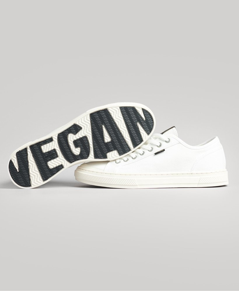 Womens - Vintage Vegan Faux Vulc Low Top Trainers in Cream | Superdry UK | Superdry (UK)