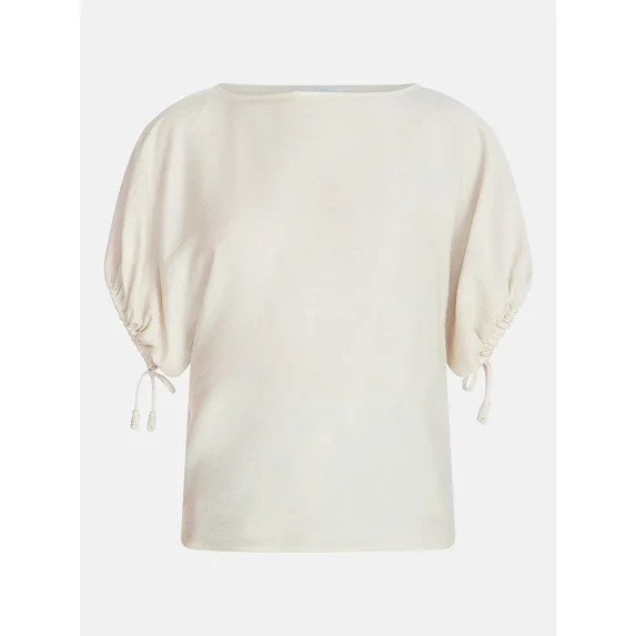 Time and Tru Women's Boatneck Top with Dolman Sleeves, Sizes XS-XXXL | Walmart (US)