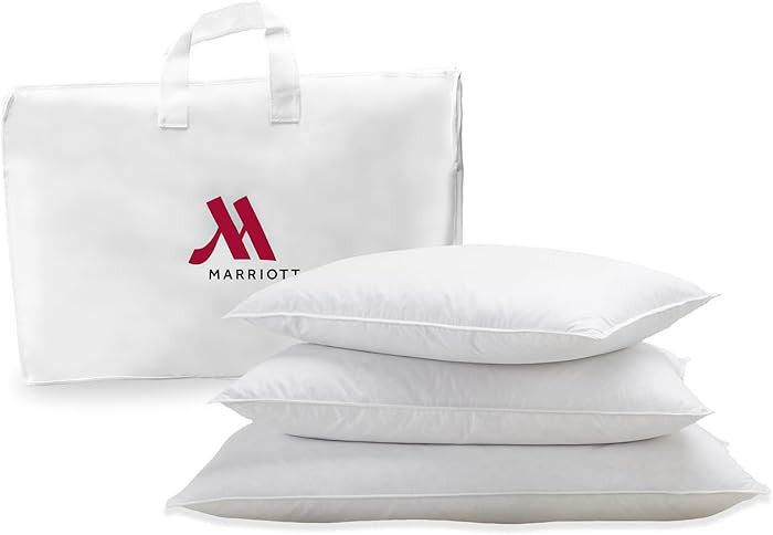 Marriott Luxury Hotel Pillows | King Size Feather & Down Pillow for Side & Back Sleepers | Plush ... | Amazon (US)